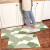 北欧简约长条厨房PVC皮革地垫 可擦洗防水防油防滑垫耐磨地毯 水中影-黛蓝色 45*75cm