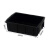企金 防静电零件盒 300*200*85mm 黑色塑料整理箱收纳箱车间电子元件物料盒长方形电塑胶箱周转箱 QJ-S4315