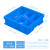 加厚正方形周转箱塑料零件盒收纳正方型塑料箱收纳盒工具箱物流箱 六格蓝色：355x355x110mm