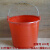 牛筋桶塑料桶水桶家用桶工地用老式桶挑水担粪尿桶耐摔 23升 红色桶 二个装