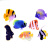 费雪（Fisher-Price）电子鱼缸假鱼荧光仿真会游仿真观赏玩具塑料鱼玩具硅胶儿童 三间火箭蝶尾鱼(橙黑款)