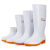 大码白色雨鞋食品厂工作雨靴防滑食品卫生靴防油加绒加棉保暖水鞋 508中筒白色 标准码 36