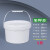 塑料桶带盖密封海蜇小桶子白色大胶水桶5L25L 5L乳白色矮款