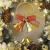 隽然 圣诞花环节日圣诞节滕条场地布置道具花圈装饰品门挂 金球白边铃铛加灯款（直径40cm）