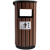 定制户外垃圾桶内桶小内胆圆型方形不锈钢镀锌板内筒玻 塑木咖啡色小圆桶