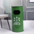 复古铁艺垃圾桶创意大号户外工业风个性餐厅奶茶店垃圾分类桶 绿色70厘米高度36CM