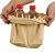 冰禹 BYyn-239 防油牛皮纸袋 一次性方底打包袋食品烘焙面包袋(200个) 防油21.5*12*7