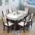 梵晟豪2024新款钢化玻璃餐桌现代简约实木餐椅组合可伸缩折叠家用带电磁 方格款 精品(颜色选择) 1.2米单桌
