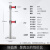 金柯 一米线栏杆 隔离带伸缩带 U型铸铁底 1根双层2米拉带 礼宾杆 警戒线警示柱伸缩围栏 不锈钢色