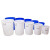 酌影 加厚塑料水桶圆桶 工业储水圆桶餐厅厨房泔水桶大号垃圾桶 白色100L有盖	
