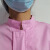 紫羲（ZXFH.NET）细斜纹立领防护服男女医师卫生美容服化学试验白大褂工作服 粉红色 2XL
