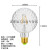 创意网红灯饰暖光灯菠萝爱迪生灯泡E27螺口LED灯丝灯装饰艺术吊灯 G95内菠萝_透明 4_暖白
