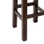 盾将胡桃色实木方凳家用高脚凳餐桌凳高板凳商用正方形加厚方凳高40cm