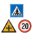 定制交通标志牌道路指示牌导向牌反光标识牌铝板路牌圆形三角限速 定制尺寸