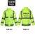 反光雨衣雨裤套装交通安全环卫荧光救援分体骑行保安值勤雨衣套装 荧光绿 XL