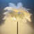 羽毛落地灯婚庆路引灯鸵鸟毛北欧客厅茶几置物架立式灯 白色台灯06*08米46条羽毛