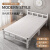 适用于折叠床单人租房简易双人铁床办公室午休1.2米便携陪护钢丝床 加厚木板床-白色（90宽）
