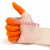 手指套防滑加厚橙色护指耐磨乳胶橡胶防护点钞保护劳保胶手指头套 橙色防滑[M/中码 ]20只装