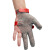3指钢丝手套5级不锈钢防割金属手套 验厂加工铁手套钢环手套1只 红色 8/M