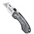 德稳（DEWO）DW80不锈钢折叠美工刀 工业级切割刀 剥皮刀 灰色 1把