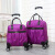 新款万向轮拉杆包旅行包女拉杆袋男大容量手提行李包登机箱旅行袋 紫色 中号