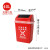 定制适用适用于塑料垃圾分类垃圾桶带盖翻摇盖学校小区工业办公区塑料环卫 40L红色(有害垃圾)