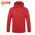 鸣固 防寒服 智能电加热棉服冬季保棉衣外套 十一区发热红色M（不含充电宝）MG-SB-5066