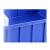 谋福9582分隔式塑料零件盒螺丝盒工具零件箱分格元件盒中号300*235*90mm蓝色(无隔板)