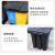 阿诺欣（ANUOXIN） 脚踏式垃圾桶带盖 20L 蓝可回收+黑色干垃圾