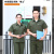 江波（JIANGBO）夏季短袖工作服套装 薄款耐磨透气劳保服 军绿（单上衣） XL 