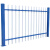 锌钢护栏围栏栅栏院子厂区围墙防护栏杆铁艺栅栏门铁艺护栏围栏 蓝白色12米三横梁普通款每米价格