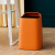 垃圾桶2024新款大号卫生间高颜值卧室厨房客厅厕所办公室纸篓 10L橘色
