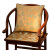 柚格防滑椅垫绸缎中式古典家具红木沙发坐垫圈椅太师椅丝绸垫子椅子垫 富贵叶-琥珀色 37*44cm海绵厚3cm