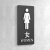 户外竖式洗手间门牌男女卫生间指示牌公共厕所方向指引牌大号带箭头左右方向导视牌温馨提示牌3d立体标志定 银色 女 35x13.5cm