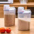 杂粮收纳盒家用五谷粮食储物罐米桶厨房食品储存装豆子塑料密封罐 透明彩盖款小号1个装颜色随机