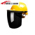 鹿色定制电焊面罩配安全帽式焊工防护面具防烤脸护脸全脸焊头戴式焊帽 (深色)面罩+三筋透气(黄色)安全