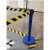 安赛瑞 慢伸缩型伸缩带隔离柱（蓝色）不锈钢米线3栏杆 高度90cm DZ9Z05529