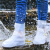 鞋套防水防滑雨天硅胶雨靴套防雨户外鞋套男女加厚耐磨底雨天脚套工业品 zx中筒茶色加厚耐磨 2XL42-43