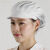 防尘帽子工作帽男厨师帽男女防油烟餐饮西餐厅服务员工作帽子厨房 乳白色HA02白色白半网