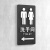 户外竖式洗手间门牌男女卫生间指示牌公共厕所方向指引牌大号带箭头左右方向导视牌温馨提示牌3d立体标志定 银色 洗手间向左 24x15.5cm