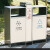 适用于户外不锈钢垃圾桶公园景区果皮箱小区二分类环卫室外垃圾箱 镀锌板MX1201