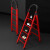梯子折叠爬梯室内加厚人字梯多功能楼梯轻便不锈钢伸缩扶梯凳 加厚碳钢-防滑3步梯红 超稳固强