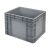 晟储 物流箱EU箱储物箱加厚塑料储物盒欧标周转箱 400×300×280mm 灰色