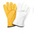 软羊皮老保电焊手套二保焊隔热防护手套搬运工作防护 白色加棉 右手1只