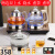 XIDE全自动上水电热水壶家用嵌入式茶台茶桌一体保温烧水壶底部上水玻璃泡茶壶煮茶器茶具套装烧水器 三合一款金色20*37CM（双加水） 1.2L