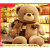迪士尼（DISNEY）大熊泰迪熊猫毛绒玩具公仔布娃娃抱抱熊大号玩偶生日礼物女生结婚 【绅士熊】巧克力色 1.4米（填充饱满/可拆洗）