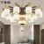 长裕现代简约新中式客厅灯创意吊灯大气大厅主灯全铜实木灯具中国风