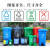 大号平口垃圾分类垃圾袋一次性可降解加大社区物业四色厨余塑料 蓝色可回收物80X100 50只