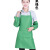 企笪白色厨师服半身挂脖男女款居家厨房餐饮食品烘焙围裙多色可选 挂脖果绿色