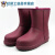 定制适用于女士雨鞋冬季加绒保暖雨靴中筒防滑水鞋加厚EVA泡沫靴 加棉酒红色 40.41
